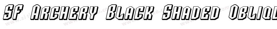 SF Archery Black Shaded Oblique字体转换